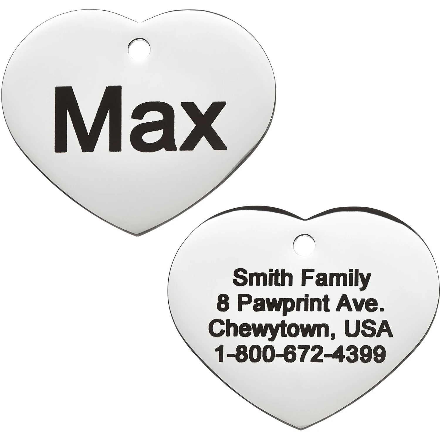Frisco Personalized Dog & Cat ID Tag, Heart 3 Frisco Personalized Dog & Cat ID Tag, Heart