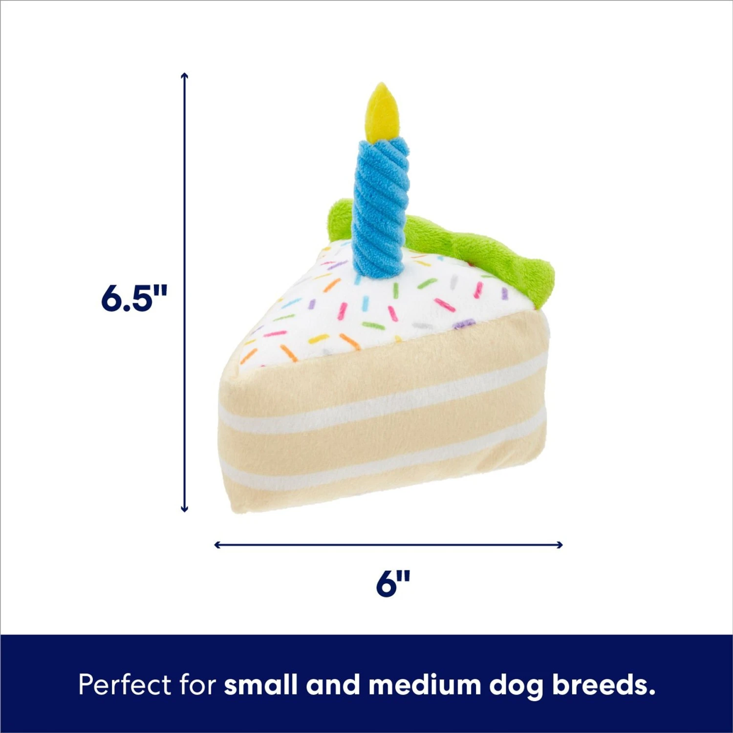 Frisco Birthday Cake Slice Plush Squeaky Dog Toy 4 Frisco Birthday Cake Slice Plush Squeaky Dog Toy - Image 2