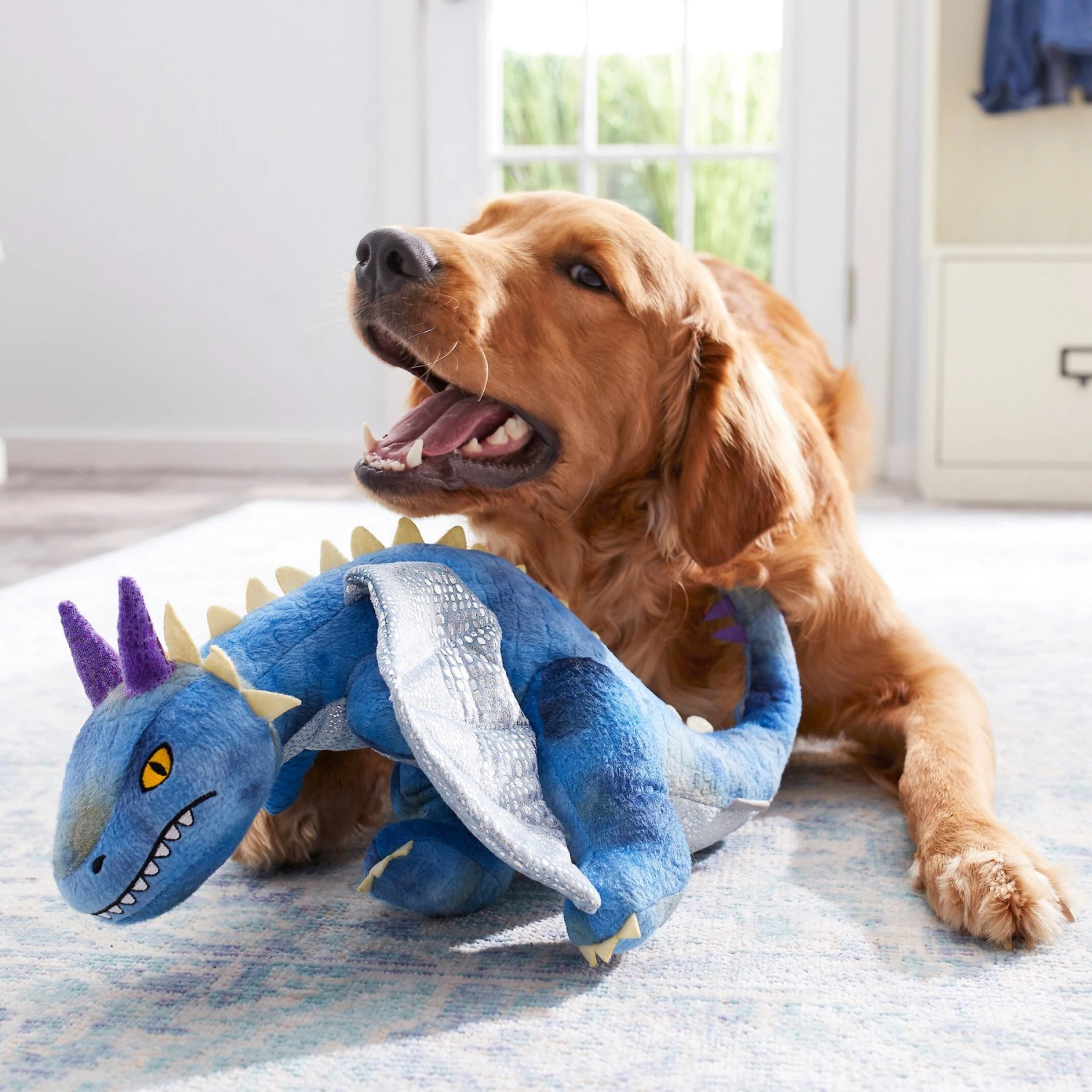 Frisco Mythical Mates Bluefoot The Blue Dragon Plush Squeaky Dog Toy 5 Frisco Mythical Mates Bluefoot The Blue Dragon Plush Squeaky Dog Toy - Image 3