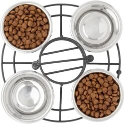 Frisco Multi Pet Feeding 4-Bowls Stainless Steel Dog & Cat Bowls, 0.5 Cup 14 Frisco Multi Pet Feeding 4-Bowls Stainless Steel Dog & Cat Bowls, 0.5 Cup -Frisco 213787 PT4. AC SS1800 V1599240375