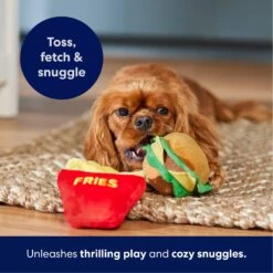 Frisco Burger & Fries Plush Squeaky Dog Toy -Frisco 213822 PT3. AC SS1800 V1695241915