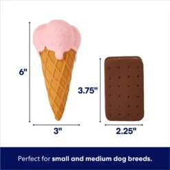 Frisco Ice Cream Sandwich & Ice Cream Cone Latex Squeaky Dog Toy 8 Frisco Ice Cream Sandwich & Ice Cream Cone Latex Squeaky Dog Toy -Frisco 213840 PT1. AC SS1800 V1695748409