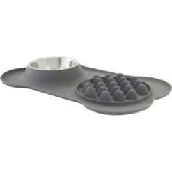 Frisco 38 Frisco Silicone Slow Feeder Mat With Stainless Steel Bowl