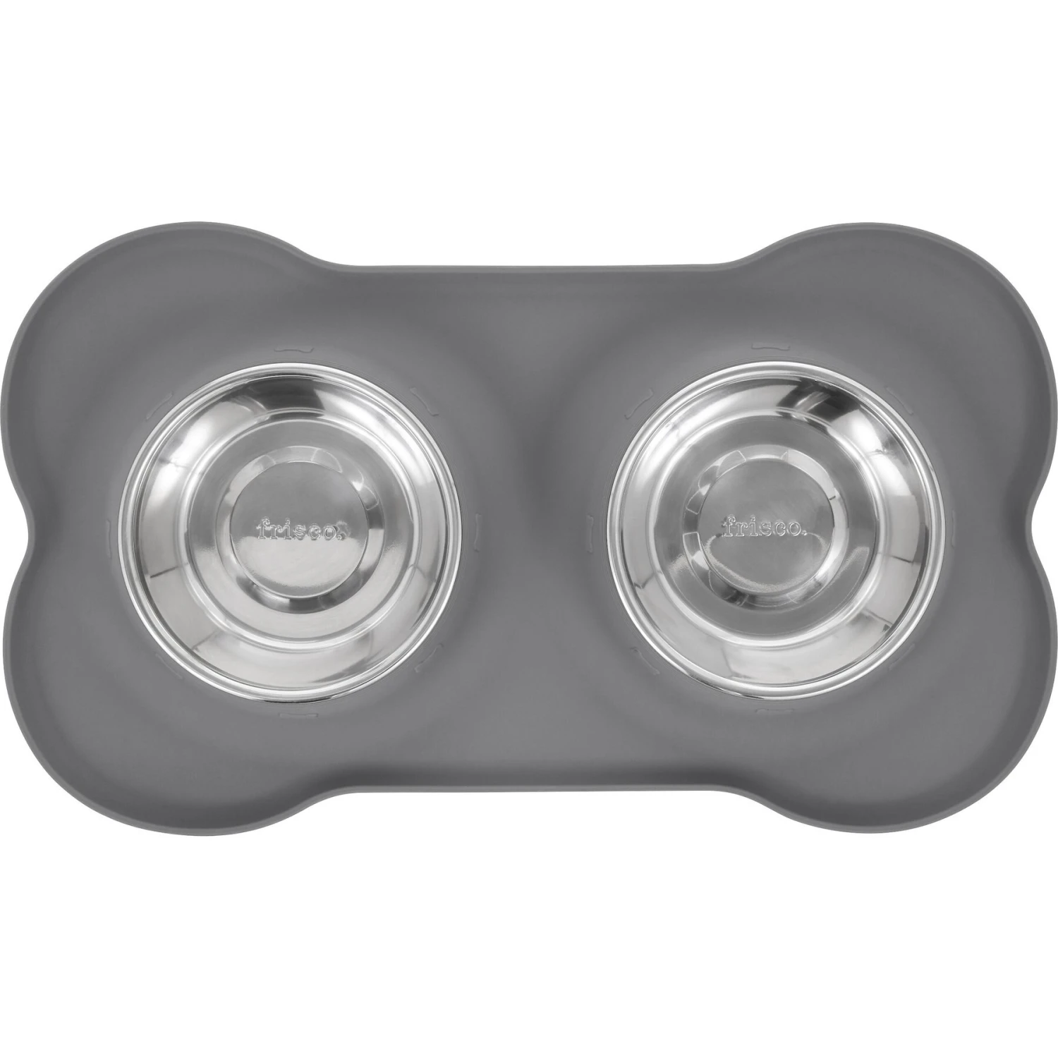 Frisco Silicone Stainless Steel Double Diner Dog & Cat Bowl 6 Frisco Silicone Stainless Steel Double Diner Dog & Cat Bowl - Image 4