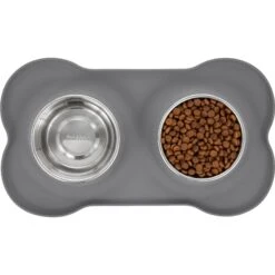 Frisco Silicone Stainless Steel Double Diner Dog & Cat Bowl 13 Frisco Silicone Stainless Steel Double Diner Dog & Cat Bowl -Frisco 215990 PT4. AC SS1800 V1591020097