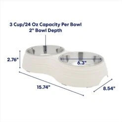 Frisco Stainless Steel Double Dog Bowls With Melamine Stand 8 Frisco Stainless Steel Double Dog Bowls With Melamine Stand -Frisco 232092 PT1. AC SS1800 V1692728192