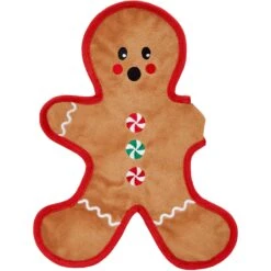 Frisco Holiday Gingerbread Man Flat Plush Squeaky Dog Toy -Frisco 233241 PT3. AC SS1800 V1600872370
