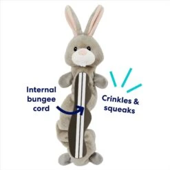 Frisco Bunny Bungee Plush Squeaky Dog Toy -Frisco 233612 PT2. AC SS1800 V1691784247