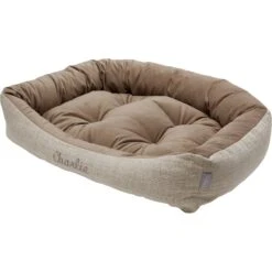 Frisco Rectangular Personalized Bolster Dog Bed W/Removable Cover, Beige, Large 12 Frisco Rectangular Personalized Bolster Dog Bed W/Removable Cover, Beige, Large -Frisco 234948 PT2. AC SS1800 V1600206988