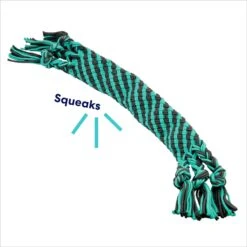 Frisco Flat Teal & Gray Braided Rope Squeaky Fetch Dog Toy 9 Frisco Flat Teal & Gray Braided Rope Squeaky Fetch Dog Toy -Frisco 242127 PT2. AC SS1800 V1695748438