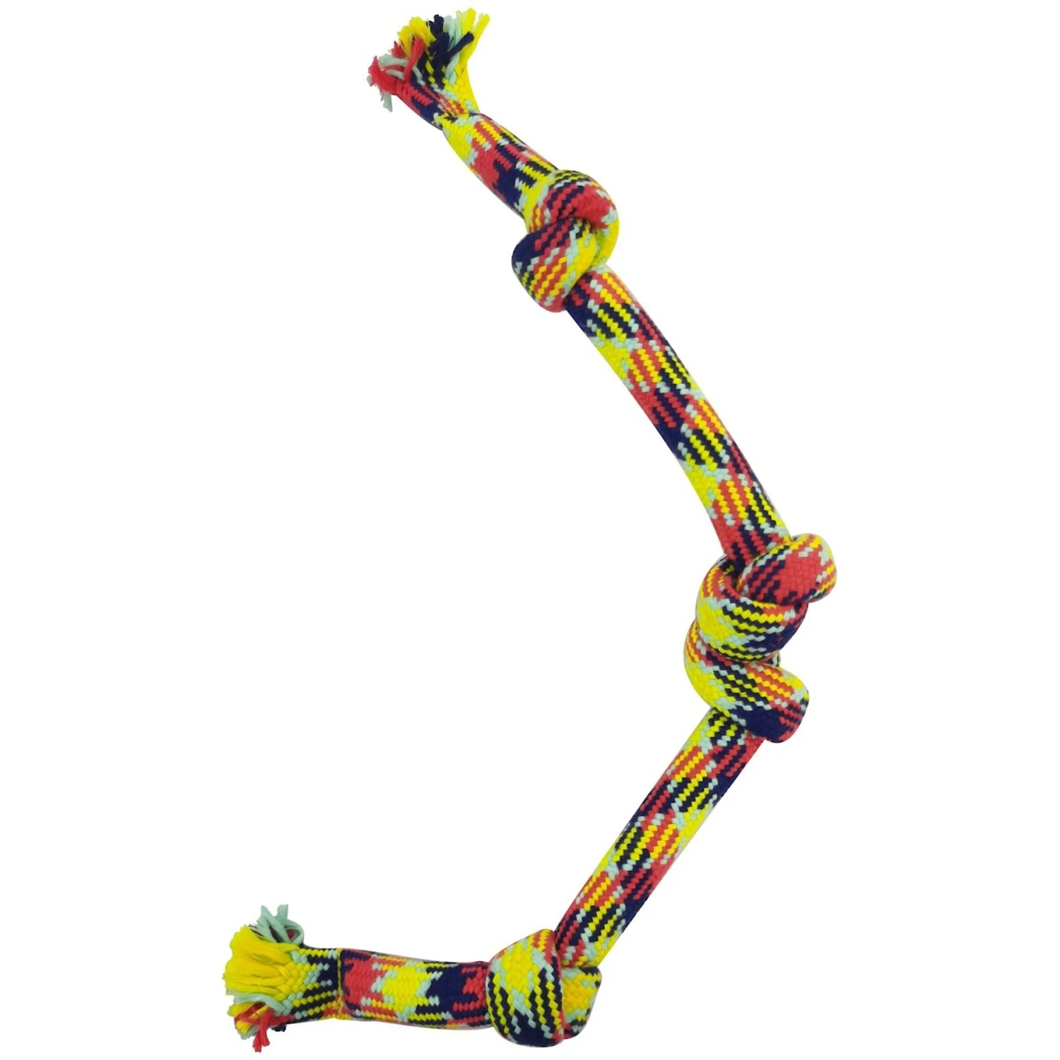 Frisco 4-Knot Tri-Color Rope Dog Toy 3 Frisco 4-Knot Tri-Color Rope Dog Toy
