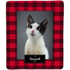 Frisco Plaid Sherpa Fleece Personalized Blanket