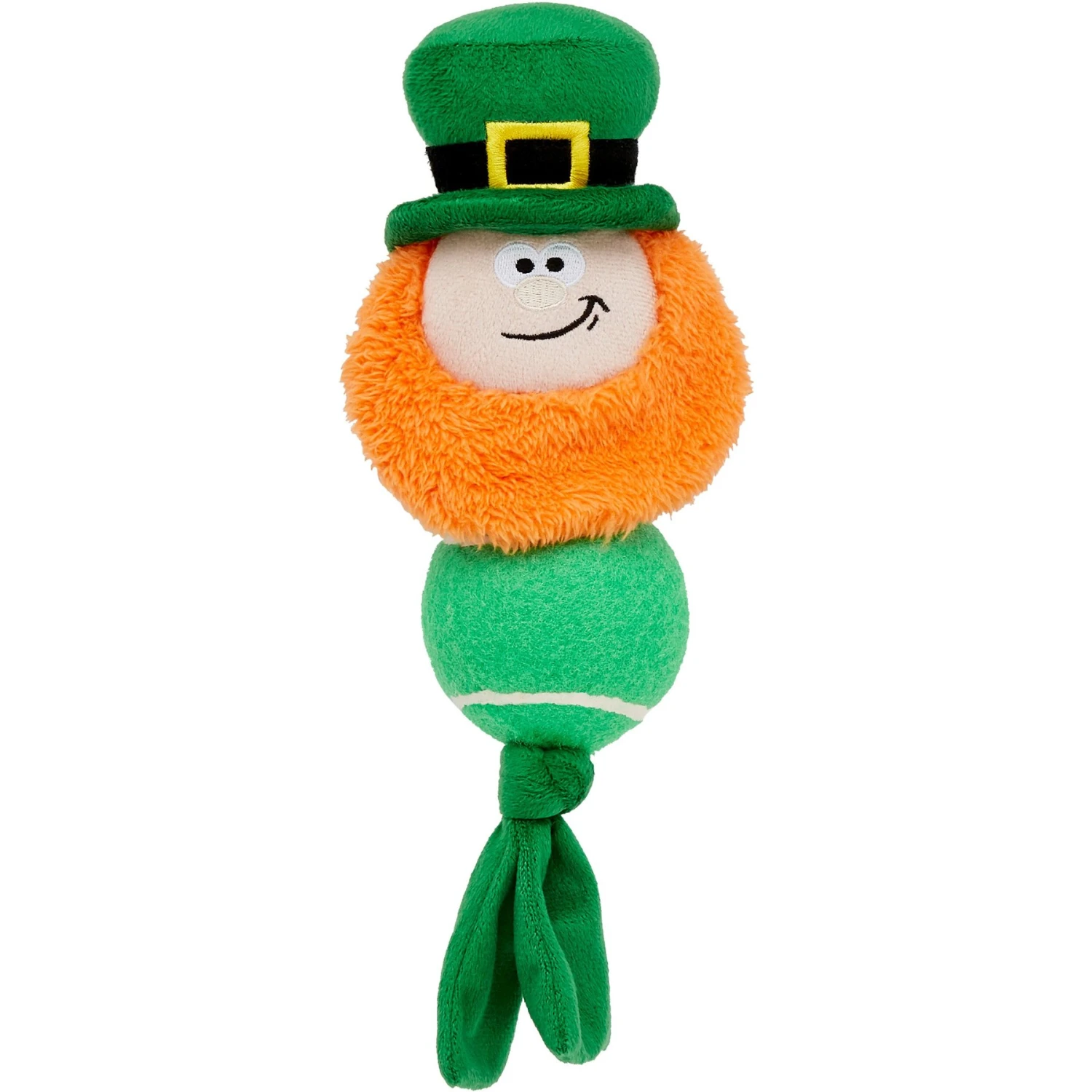Frisco St. Patrick's Leprechaun Plush With Tennis Ball Squeaky Dog Toy 2 Frisco St. Patrick's Leprechaun Plush With Tennis Ball Squeaky Dog Toy