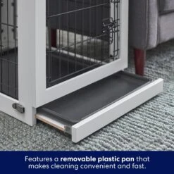 Frisco Double Door Furniture Style Dog Crate, White -Frisco 253029 PT4. AC SS1800 V1617644245