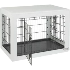 Frisco Double Door Furniture Style Dog Crate, White -Frisco 253029 PT5. AC SS1800 V1617037661