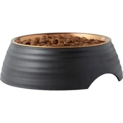 Frisco Matte Black Design Light Copper Stainless Steel Dog & Cat Bowl -Frisco 253051 PT3. AC SS1800 V1616526482