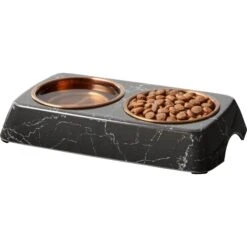 Frisco Copper Stainless Steel Double Dog & Cat Bowls With Black Marble Stand 13 Frisco Copper Stainless Steel Double Dog & Cat Bowls With Black Marble Stand -Frisco 253058 PT3. AC SS1800 V1616593931
