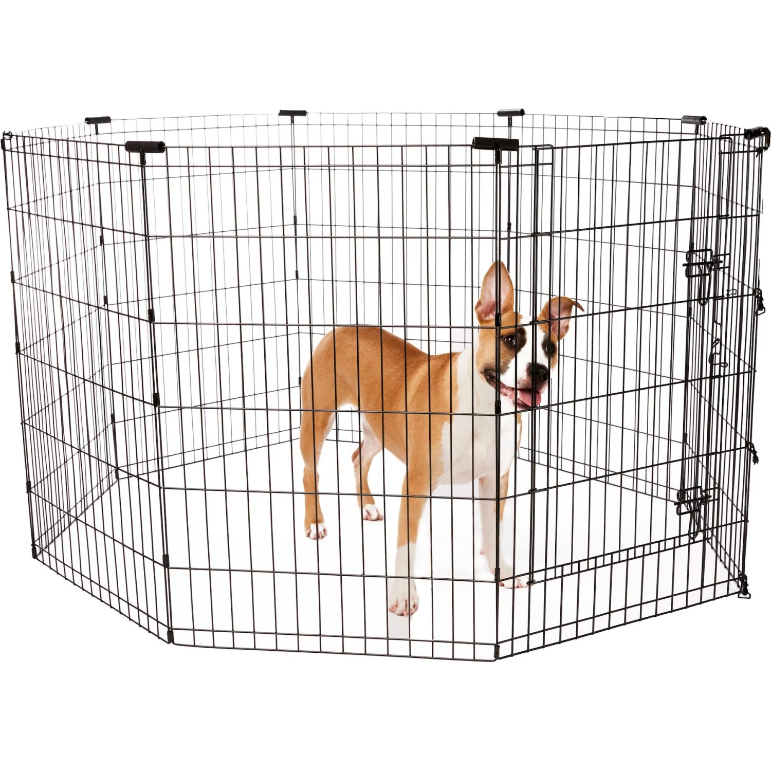 Frisco Heavy Duty Fold & Carry Double Door Collapsible Wire Dog Crate & Frisco Wire Dog & Small Pet Exercise Pen With Step-Through Door 7 Frisco Heavy Duty Fold & Carry Double Door Collapsible Wire Dog Crate & Frisco Wire Dog & Small Pet Exercise Pen With Step-Through Door - Image 5