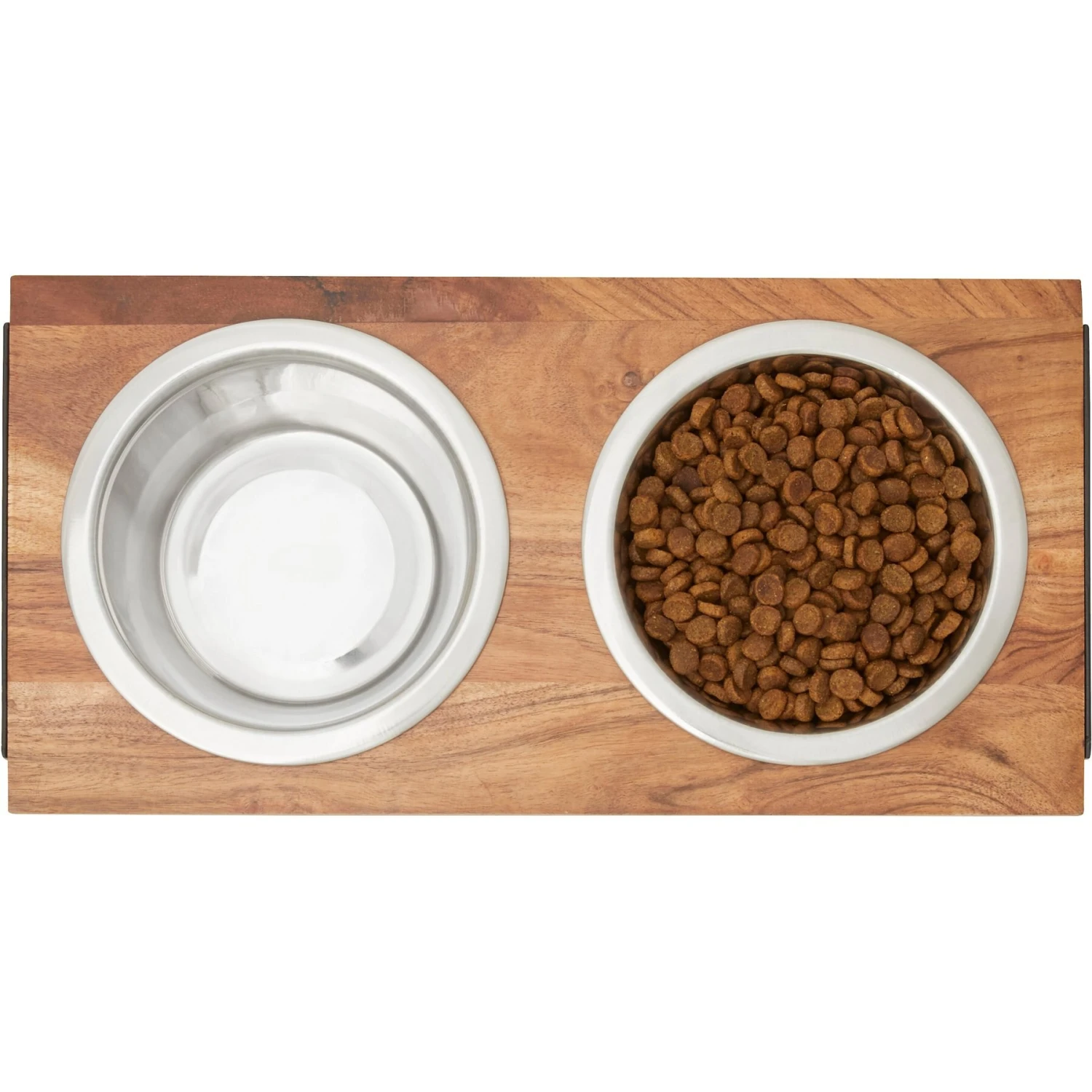 Frisco Wood Elevated Non-Skid Stainless Steel Double Diner Dog & Cat Bowl 5 Frisco Wood Elevated Non-Skid Stainless Steel Double Diner Dog & Cat Bowl - Image 3
