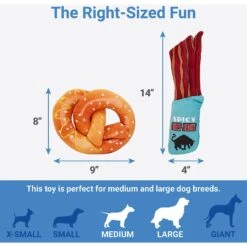 Frisco Road Trip Jerky & Pretzel Plush Squeaky Dog Toy, 2 Count -Frisco 262012 PT1. AC SS1800 V1622563948