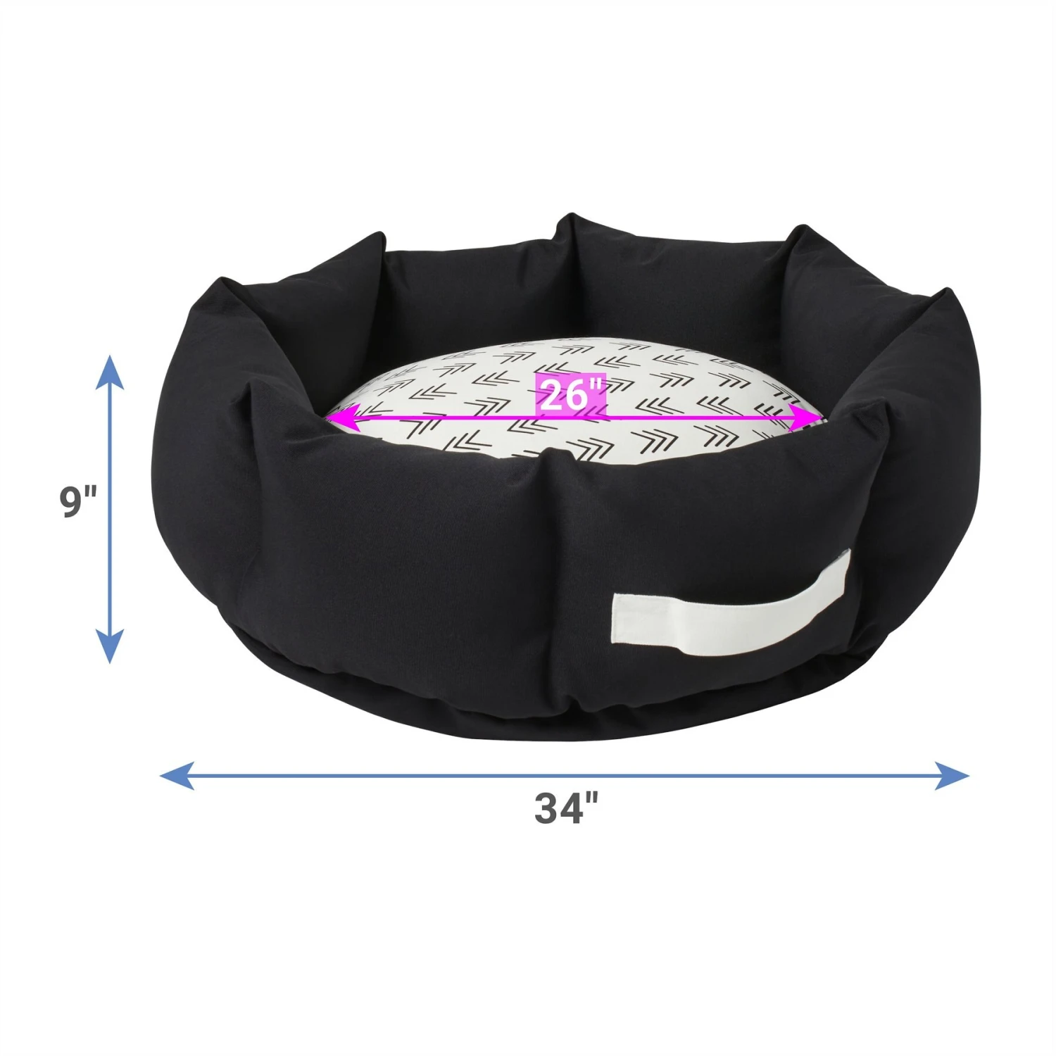 Frisco Indoor/Outdoor Deep Dish Cuddler Bolster Cat & Dog Bed 4 Frisco Indoor/Outdoor Deep Dish Cuddler Bolster Cat & Dog Bed - Image 2