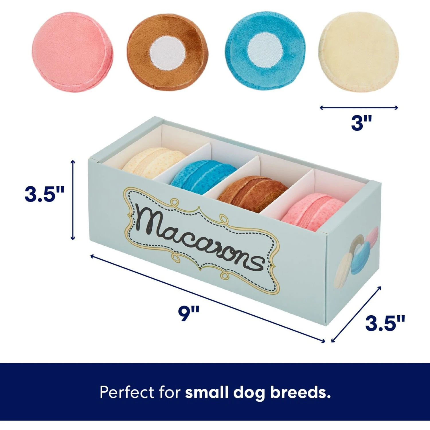 Frisco Macaron Interactive Plush Squeaky Dog Toy 4 Frisco Macaron Interactive Plush Squeaky Dog Toy - Image 2