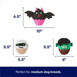 Frisco Halloween Cupcakes Plush Squeaky Dog Toy 8 Frisco Halloween Cupcakes Plush Squeaky Dog Toy -Frisco 270367 PT1. AC SS1800 V1689877559