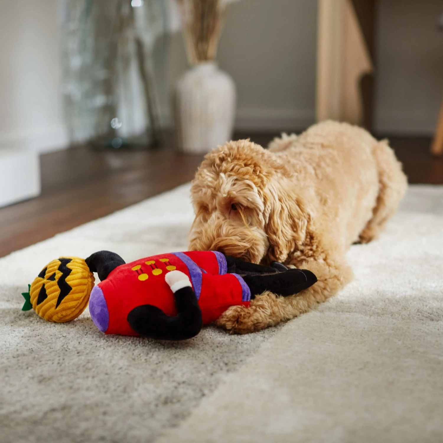 Frisco Halloween Headless Rider Plush Squeaky Dog Toy 5 Frisco Halloween Headless Rider Plush Squeaky Dog Toy - Image 3