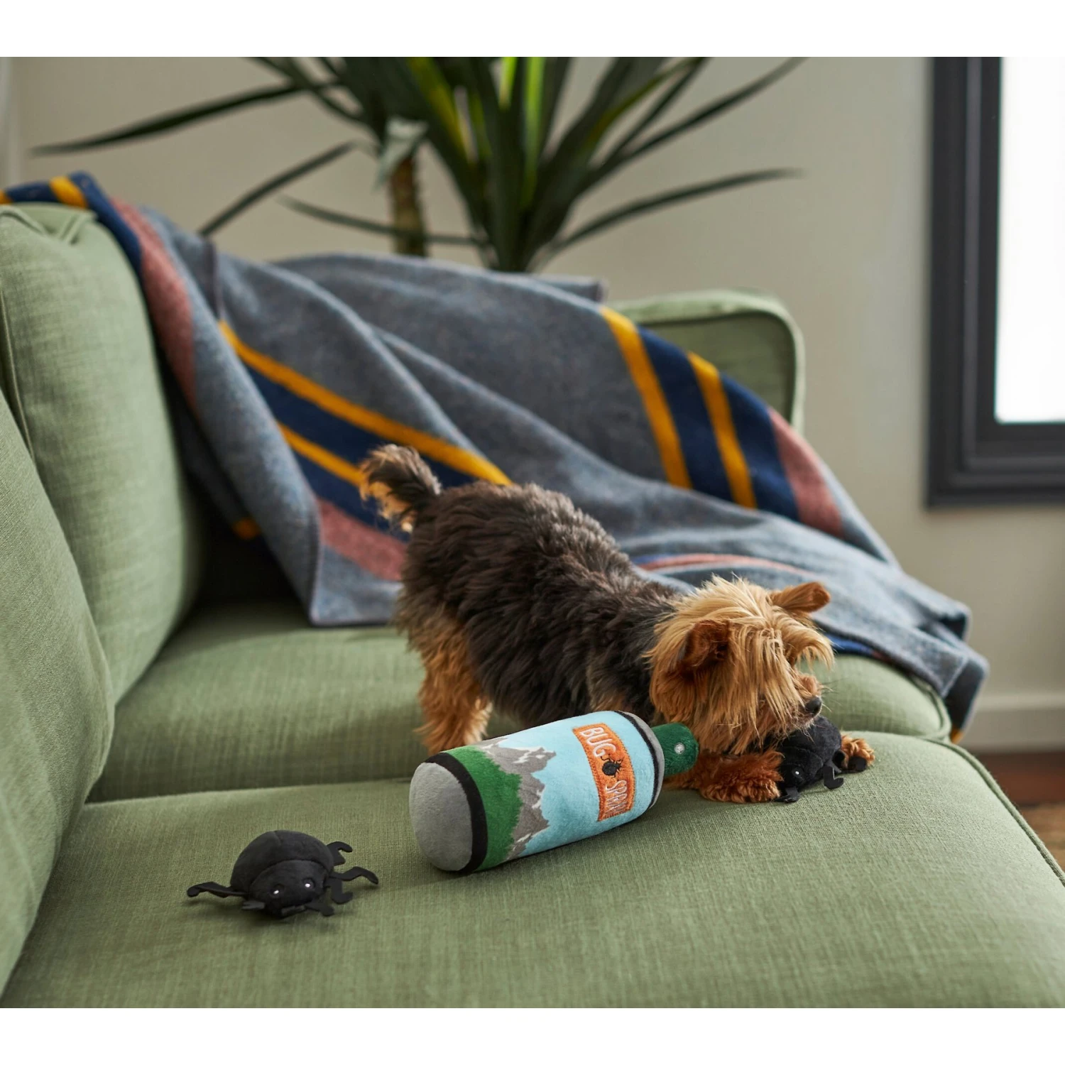 Frisco Camping Bug Spray Plush Squeaky Dog Toy, 3 Count 5 Frisco Camping Bug Spray Plush Squeaky Dog Toy, 3 Count - Image 3