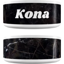 Frisco 28 Frisco Personalized Black Marble Dog Bowl