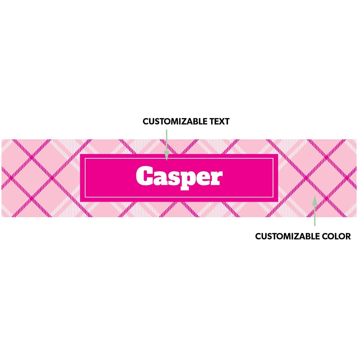 Frisco Personalized Plaid Ceramic Dog Bowl 4 Frisco Personalized Plaid Ceramic Dog Bowl - Image 2