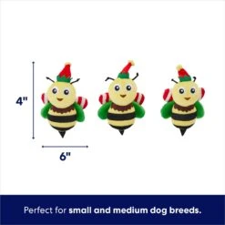 Frisco Holiday Bee Merry Hide & Seek Puzzle Plush Squeaky Dog Toy -Frisco 287099 PT2. AC SS1800 V1695044345