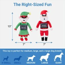 Frisco Holiday Bad Santa & Elf Plush Squeaky Dog Toy 6 Frisco Holiday Bad Santa & Elf Plush Squeaky Dog Toy -Frisco 287223 PT1. AC SS1800 V1637705015