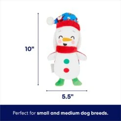 Frisco Holiday Santa & Snowman Reversible Plush Squeaky Dog Toy -Frisco 287263 PT1. AC SS1800 V1694814425