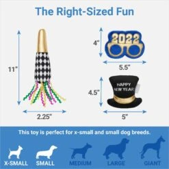 Frisco New Year's Eve Party Essentials Plush Squeaky Dog Toy 6 Frisco New Year's Eve Party Essentials Plush Squeaky Dog Toy -Frisco 288484 PT1. AC SS1800 V1640718410