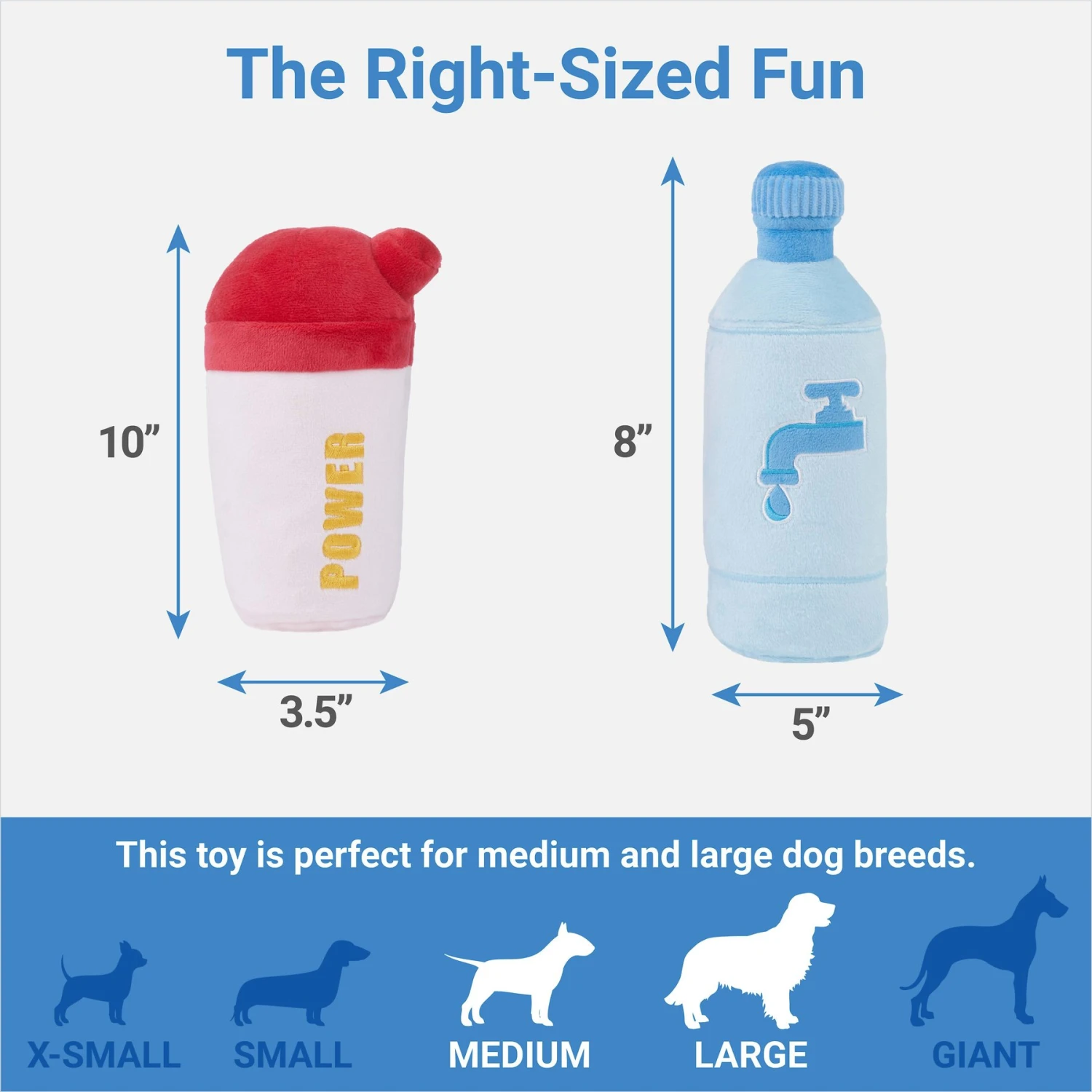 Frisco Protein & Water Bottle Cruncher Dog Toy 4 Frisco Protein & Water Bottle Cruncher Dog Toy - Image 2