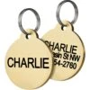 Frisco Brass Personalized Dog & Cat ID Tag, Round 2 Frisco Brass Personalized Dog & Cat ID Tag, Round -Frisco 296194 MAIN. AC SS1800 V1640182892