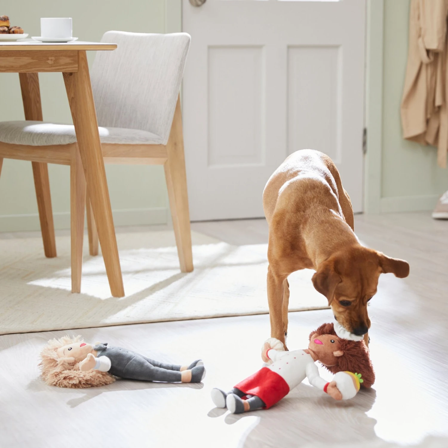 Frisco Brunch Chef & Waitress Plush Squeaky Dog Toy, 2 Count 5 Frisco Brunch Chef & Waitress Plush Squeaky Dog Toy, 2 Count - Image 3