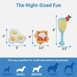 Frisco Brunch Breakfast In Bed Hide & Seek Puzzle Plush Squeaky Dog Toy -Frisco 297282 PT2. AC SS1800 V1643916715