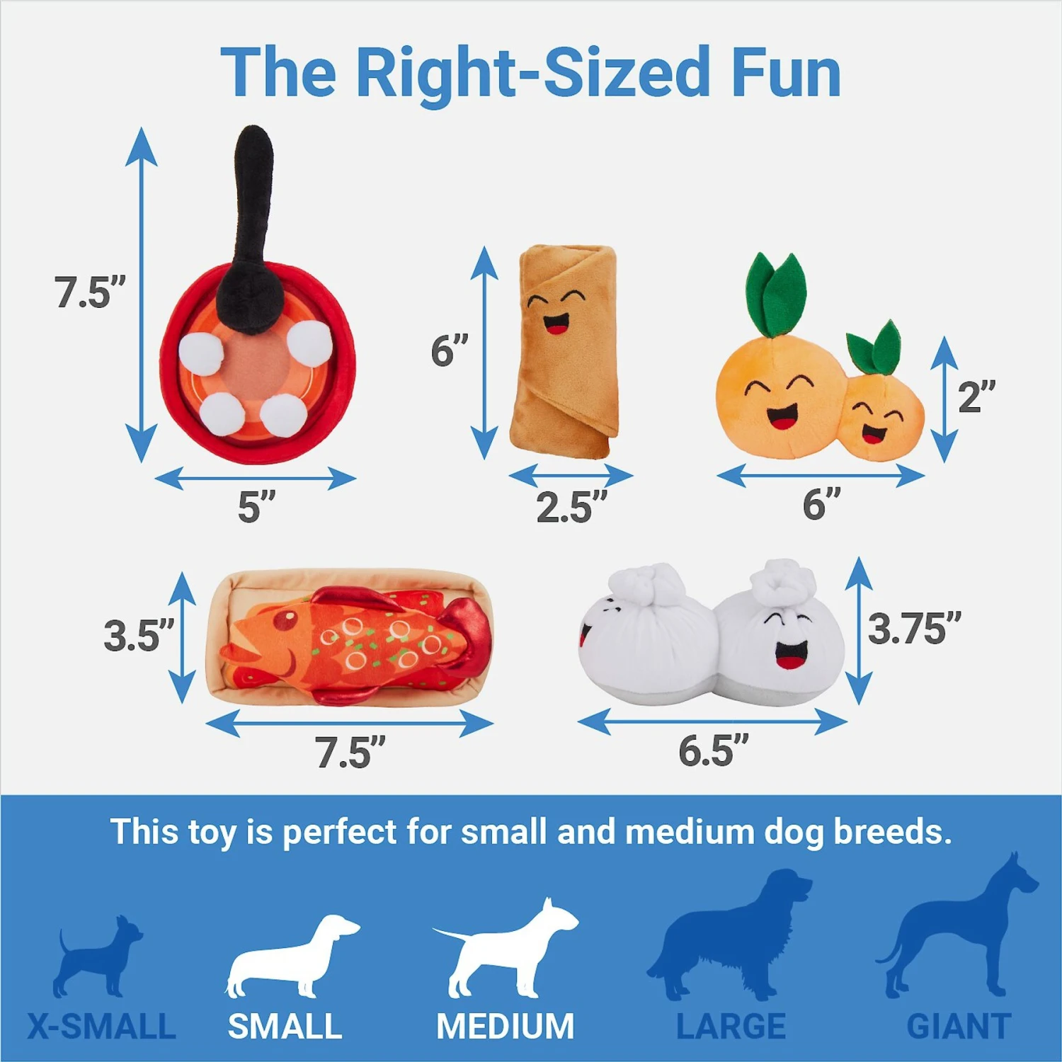 Frisco Lunar New Year Good Fortune Food Plush Squeaky Dog Toy 4 Frisco Lunar New Year Good Fortune Food Plush Squeaky Dog Toy - Image 2