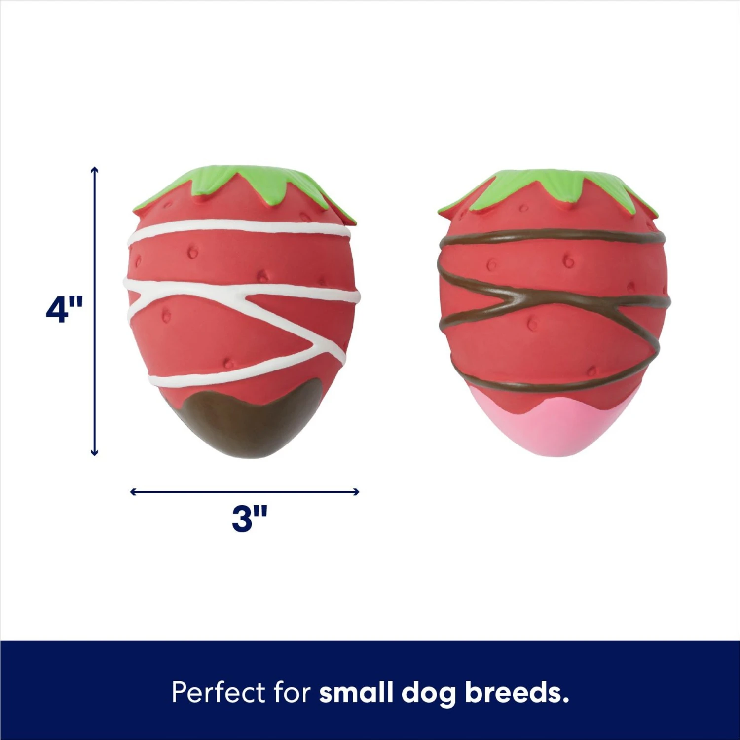 Frisco Valentine Chocolate Covered Strawberries Latex Squeaky Dog Toy 4 Frisco Valentine Chocolate Covered Strawberries Latex Squeaky Dog Toy - Image 2