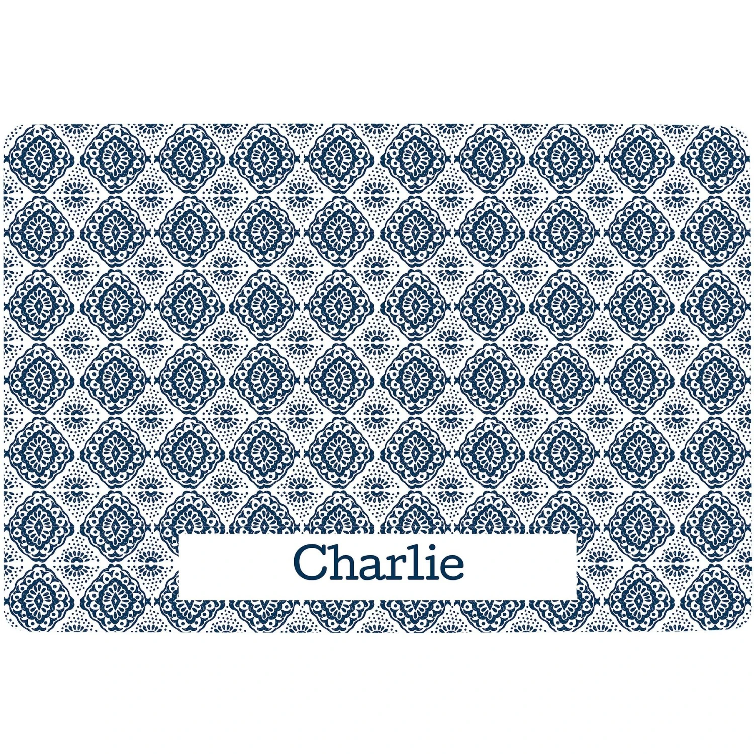 Frisco Boho Damask Personalized Dog & Cat Placemat 3 Frisco Boho Damask Personalized Dog & Cat Placemat