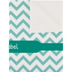 Frisco Personalized Subtle Chevron Sherpa Cat & Dog Blanket, 30" X 40" -Frisco 303836 PT2. AC SS1800 V1637609798