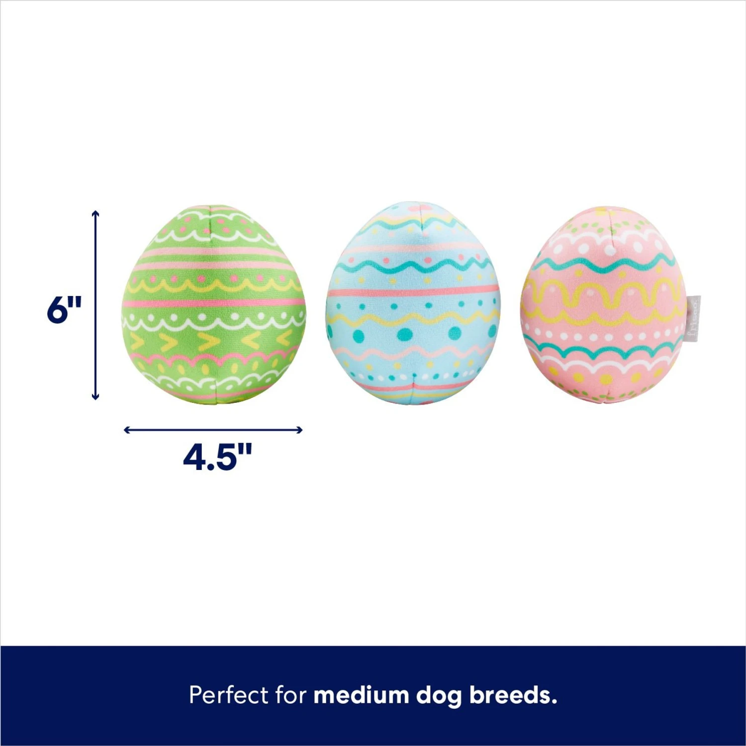 Frisco Easter Eggs Plush Squeaky Dog Toy 4 Frisco Easter Eggs Plush Squeaky Dog Toy - Image 2