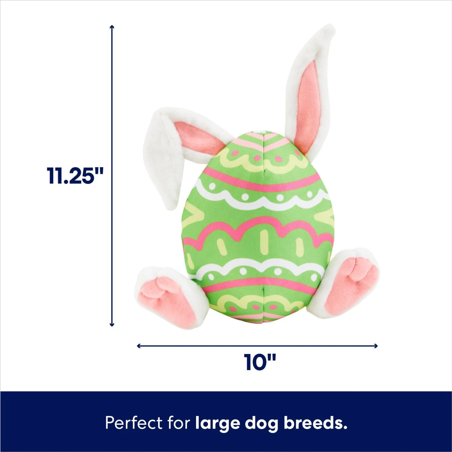 Frisco Easter Bunny Egg Plush Squeaky Dog Toy 4 Frisco Easter Bunny Egg Plush Squeaky Dog Toy - Image 2