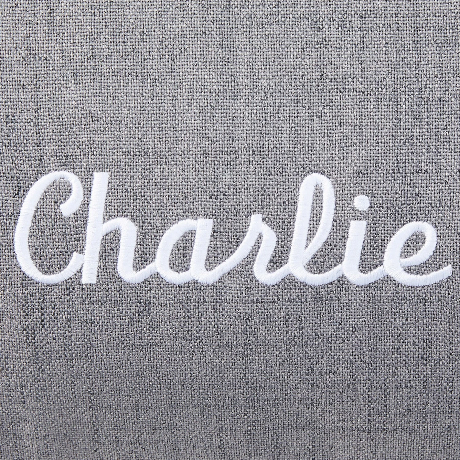 Frisco Personalized Knife Edge Bed, Dark Grey Linen, Large 5 Frisco Personalized Knife Edge Bed, Dark Grey Linen, Large - Image 3