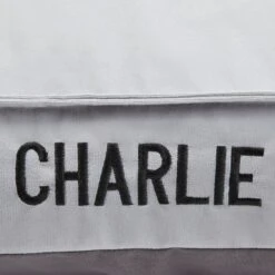 Frisco Personalized Silver Bolstered Bed With Silver Check Bolster 9 Frisco Personalized Silver Bolstered Bed With Silver Check Bolster -Frisco 311770 PT4. AC SS1800 V1630594018