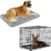 Frisco Eyelash Orthopedic Dog Crate Mat & Frisco Fold & Carry Single Door Collapsible Wire Dog Crate -Frisco 319010 MAIN. AC SS1800 V1631628102