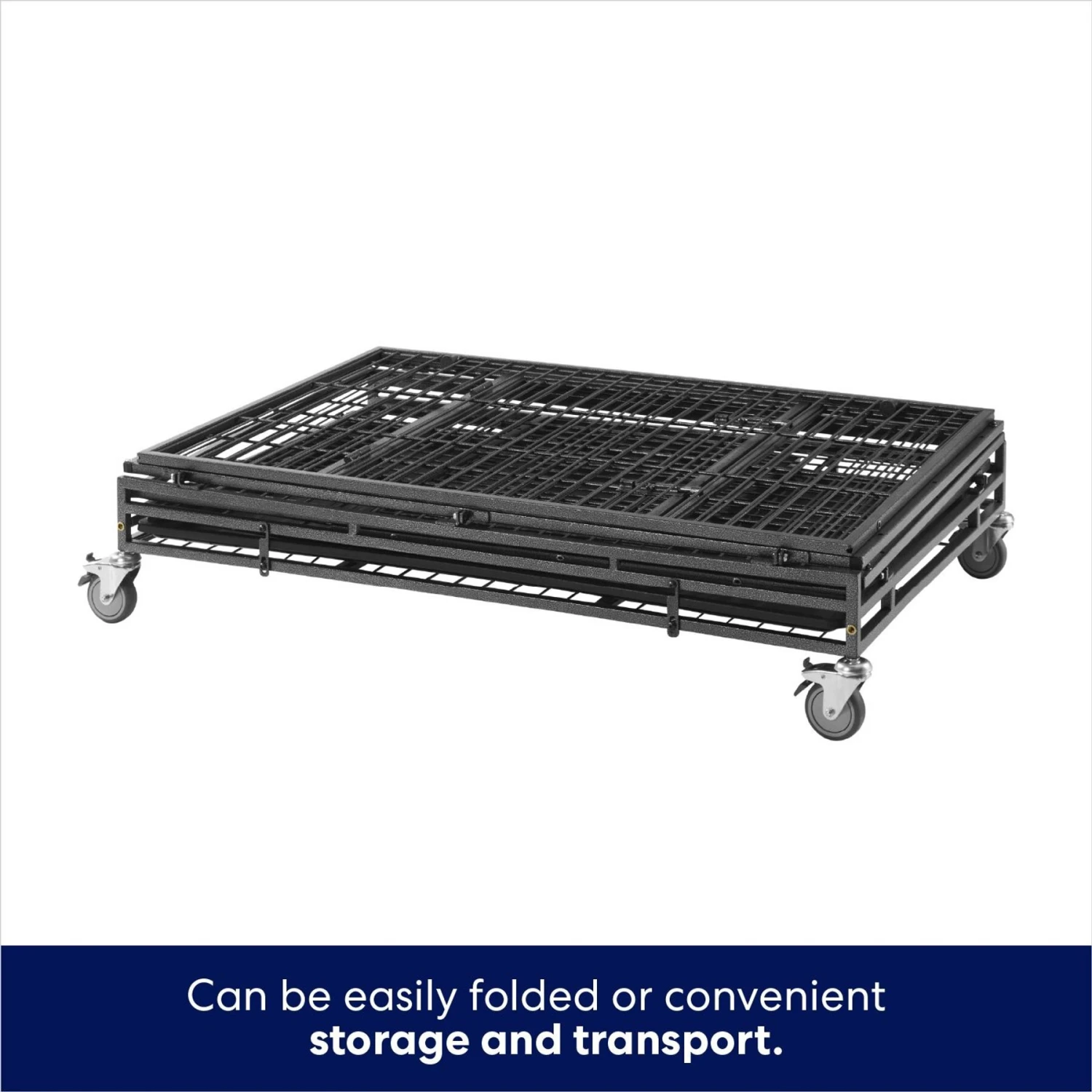 Frisco Ultimate Lightweight Heavy Duty Foldable & Stackable Steel Metal Single Door Dog Crate 6 Frisco Ultimate Lightweight Heavy Duty Foldable & Stackable Steel Metal Single Door Dog Crate - Image 4