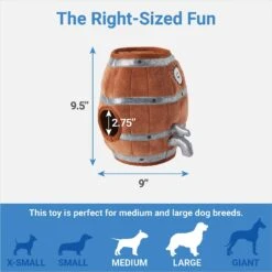 Frisco Beer & Keg Plush Squeaky Dog Toy, 4 Count -Frisco 327047 PT2. AC SS1800 V1648563981